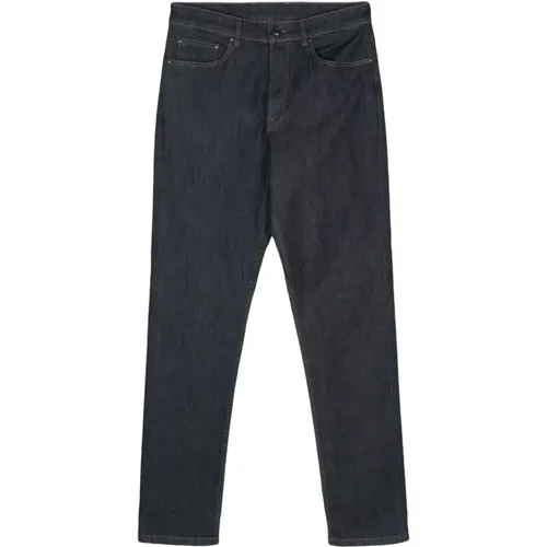 Jeans mit Logo-Patch , Herren, Größe: XL - Canali - Modalova