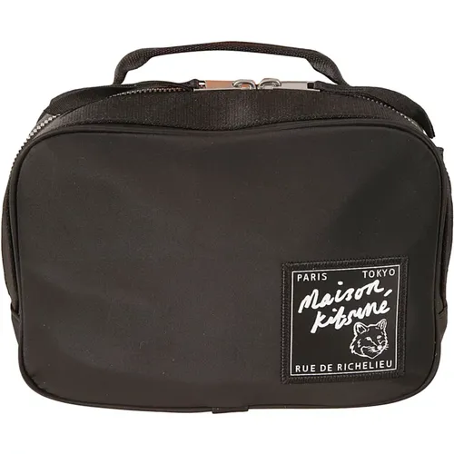 Schwarze Reisende Bum Bag , Herren, Größe: ONE Size - Maison Kitsuné - Modalova