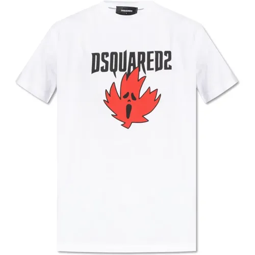 T-Shirt mit Logo , Herren, Größe: M - Dsquared2 - Modalova