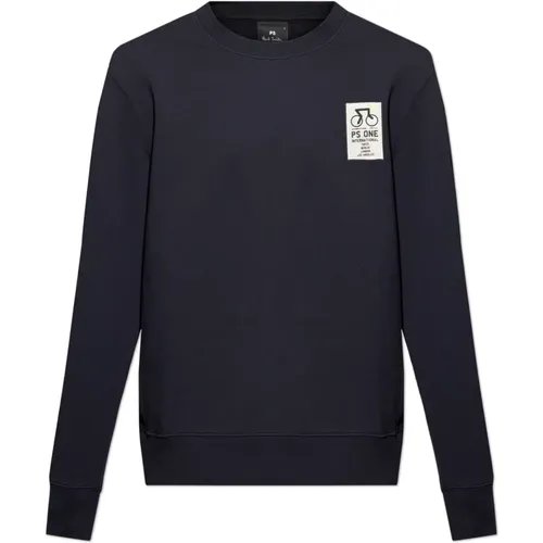 Baumwoll-Sweatshirt mit Druck , Herren, Größe: M - PS By Paul Smith - Modalova