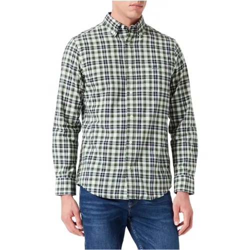 Casual Tartan Langarmhemd , Herren, Größe: 2XL - Gant - Modalova