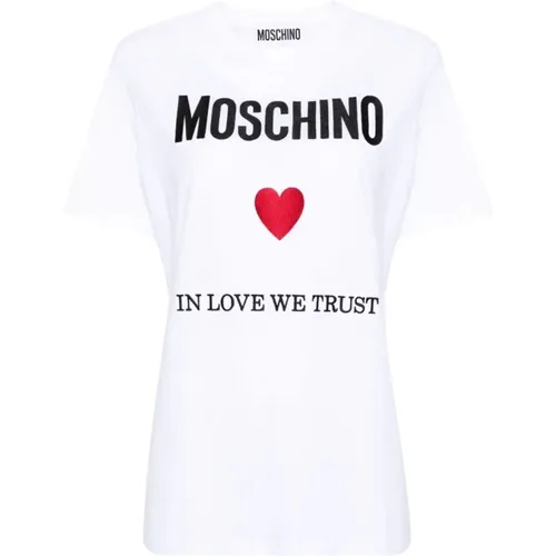 T-Shirts , Damen, Größe: 2XS - Moschino - Modalova