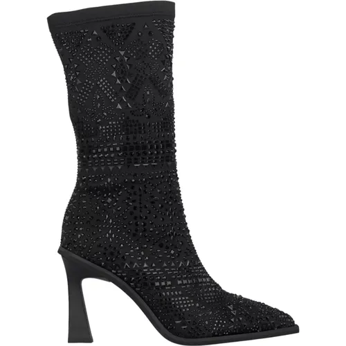 Glittery ankle boot with stiletto heel , female, Sizes: 5 UK, 4 UK, 2 UK - Alma en Pena - Modalova