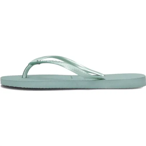 Grüner Kristall Slim Sommer Hausschuh , Damen, Größe: 37 EU - Havaianas - Modalova