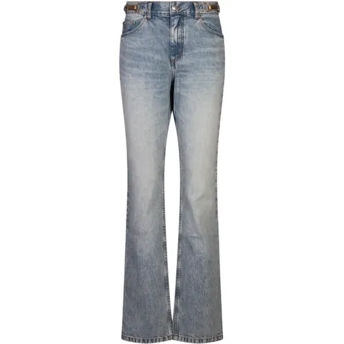 Tapered Jeans with Gold-tone Clips , female, Sizes: W26, W28, W27 - Stella Mccartney - Modalova