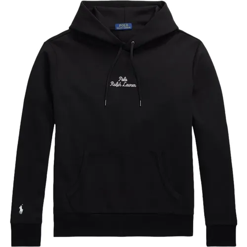 Schwarzer Pullover mit Kapuze und Kordelzug , Herren, Größe: M - Ralph Lauren - Modalova