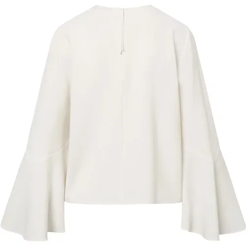 Creme Trompetenärmel Bluse , Damen, Größe: S - Windsor - Modalova