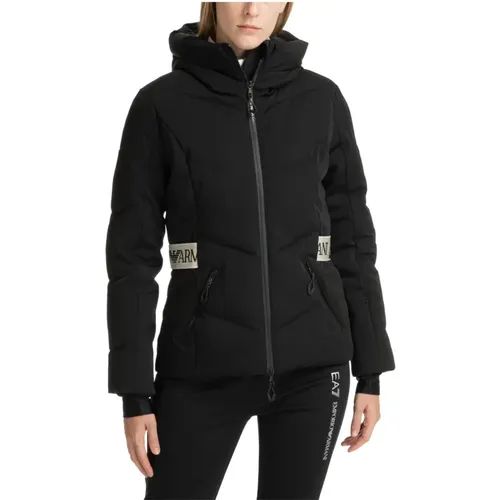 Ski Jacke mit Kapuze und Logo - Emporio Armani EA7 - Modalova