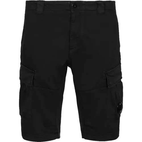 Stretch Sateen Cargo Shorts with Reinforced Belt Loops , male, Sizes: L - C.P. Company - Modalova