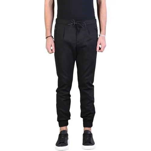 Slim Fit Joggerhose mit Knopfleiste , Herren, Größe: L - Xagon Man - Modalova