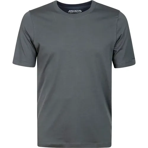 Lyocell Half-Sleeved T-Shirt , male, Sizes: XL, L, S - majestic filatures - Modalova