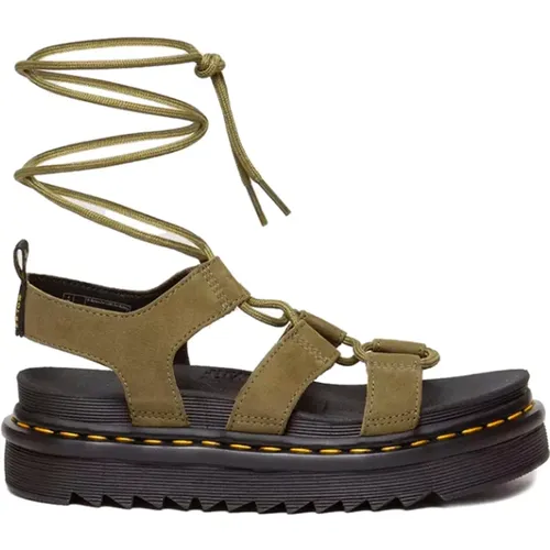 Gedämpftes Oliv Nartilla Sandalen , Damen, Größe: 40 EU - Dr. Martens - Modalova