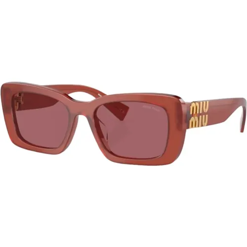 Stylische Sonnenbrille in Cognac Opal - Miu Miu - Modalova