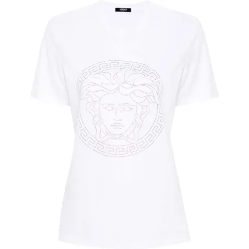 T-Shirts , Damen, Größe: XS - Versace - Modalova