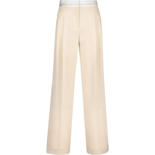 High-Waist Wide Leg Logo Pants , female, Sizes: 3XS, XS, 2XS, S, 4XS - PATRIZIA PEPE - Modalova