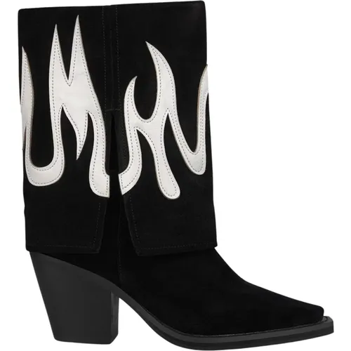 Pointed Toe Leather Boots , female, Sizes: 2 UK, 6 UK, 5 UK, 9 UK, 7 UK, 3 UK, 4 UK - Alma en Pena - Modalova