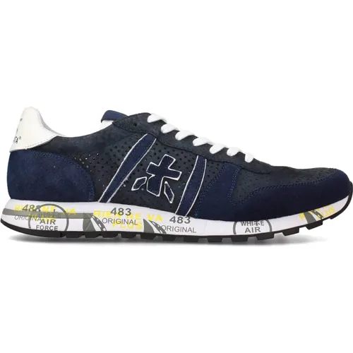 Blaue Perforierte Wildleder Eric Sneakers , Herren, Größe: 43 EU - Premiata - Modalova