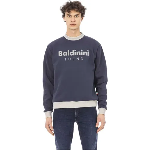 Stilvoller Langarm-Logo-Sweatshirt , Herren, Größe: S - Baldinini - Modalova