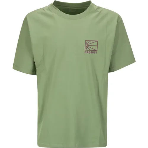 Men's Mini Logo Tee Shirt , male, Sizes: L - Rassvet - Modalova