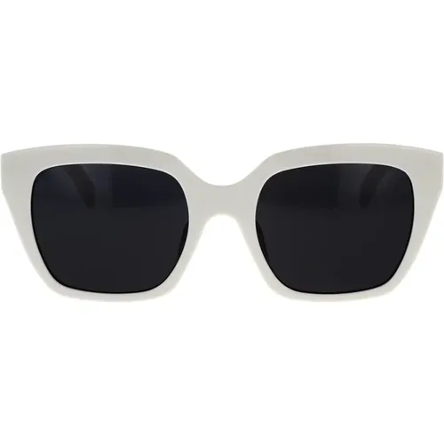 Geometric Sunglasses with Acetate Frame and Grey Organic Lenses , unisex, Sizes: 56 MM - Celine - Modalova