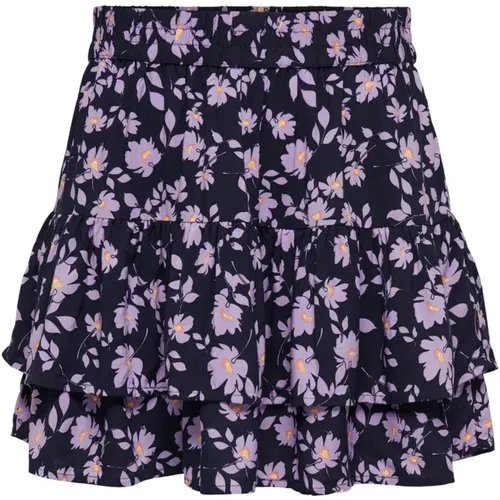 Floral Viscose Skirt , female, Sizes: S, L - Jacqueline de Yong - Modalova