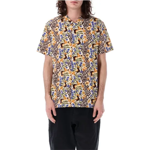 Mens Clothing Shirts Bird Multi Ss24 , male, Sizes: S - YMC You Must Create - Modalova