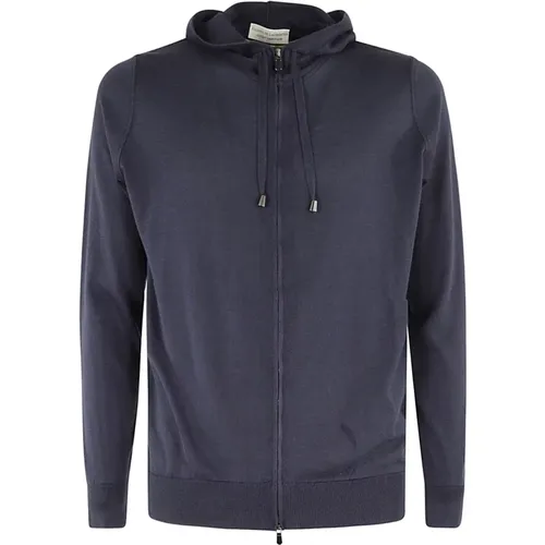 Cashmere Hoodie Full Zip , male, Sizes: L - Filippo De Laurentiis - Modalova