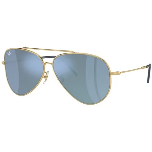 Aviator Reverse Dark Grey Turquoise Sonnenbrille , unisex, Größe: 59 MM - Ray-Ban - Modalova