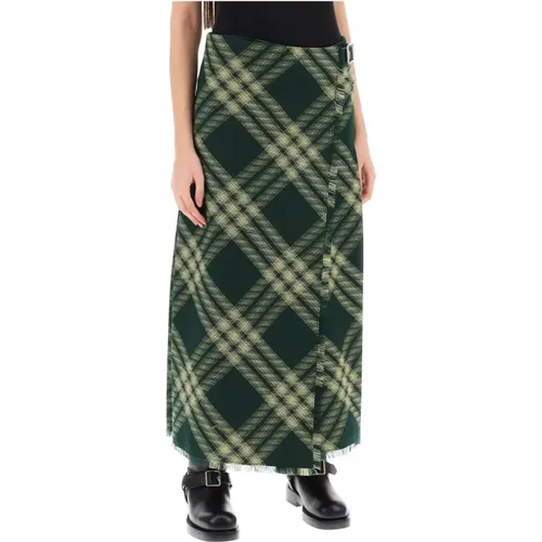 Faded Check Wool Twill Kilt , female, Sizes: 2XS - Burberry - Modalova