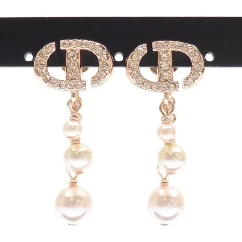 Pre-owned Metal earrings , female, Sizes: ONE SIZE - Dior Vintage - Modalova