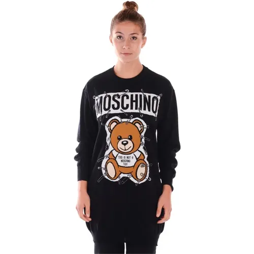 Elegantes Schwarzes Kleid für Frauen , Damen, Größe: S - Moschino - Modalova