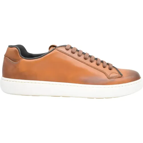 Walnut Boland Low Lace-Up Leather Sneakers , male, Sizes: 9 UK, 6 UK - Church's - Modalova