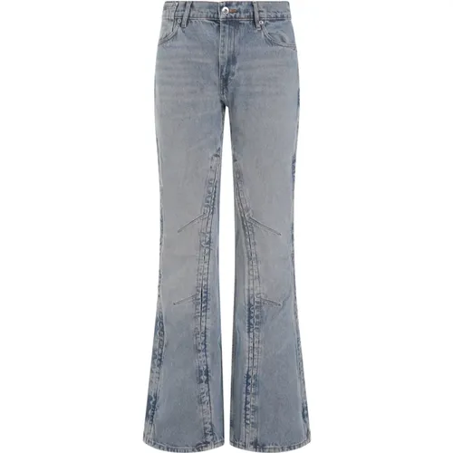 Vintage Pink Cotton Flared Leg Jeans , female, Sizes: W25, W24, W27, W26 - Y/Project - Modalova