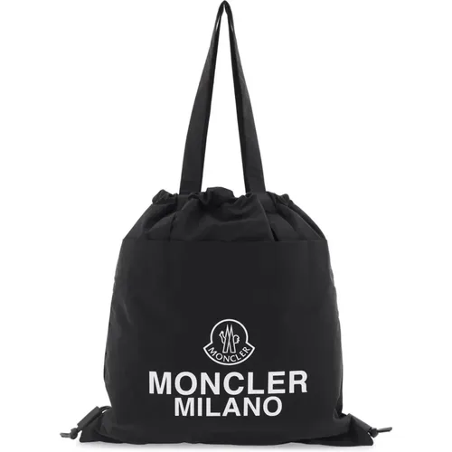 Lightweight Nylon Drawstring Tote Bag , male, Sizes: ONE SIZE - Moncler - Modalova