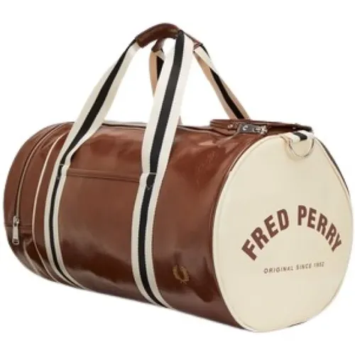 Klassische Braune Barrel Tasche - Fred Perry - Modalova