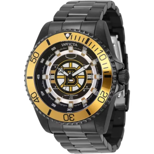 Boston Bruins Men's Quartz Watch , male, Sizes: ONE SIZE - Invicta Watches - Modalova