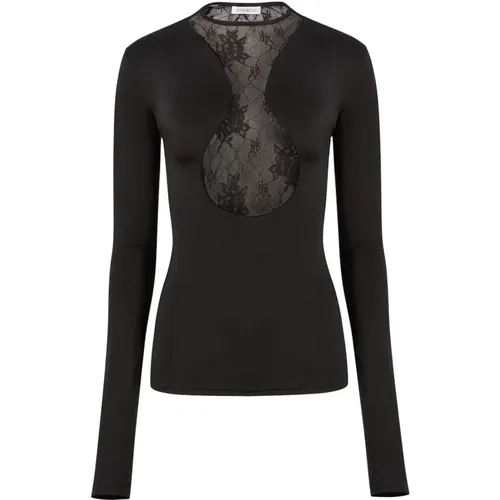 Lace Insert Top , female, Sizes: 2XL, M, 2XS, S, XS, L, XL - Nina Ricci - Modalova