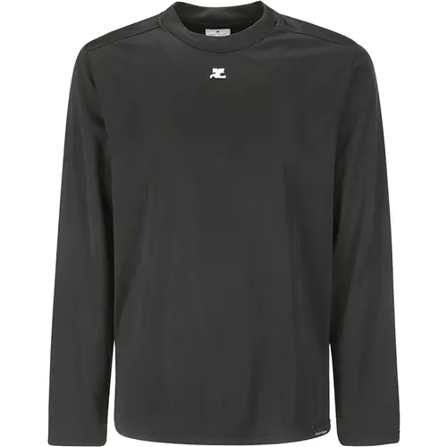 Lycra Back AC Long-Sleeve T-Shirt , male, Sizes: XL, L - Courrèges - Modalova