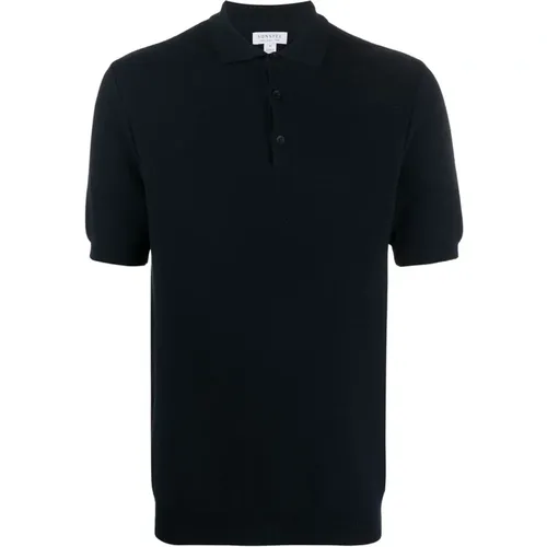 Fine Texture Polo Shirt , male, Sizes: L, XL, M, 2XL - Sunspel - Modalova