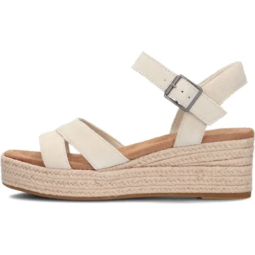 Wildleder Sandalen Audrey Stil , Damen, Größe: 39 EU - TOMS - Modalova