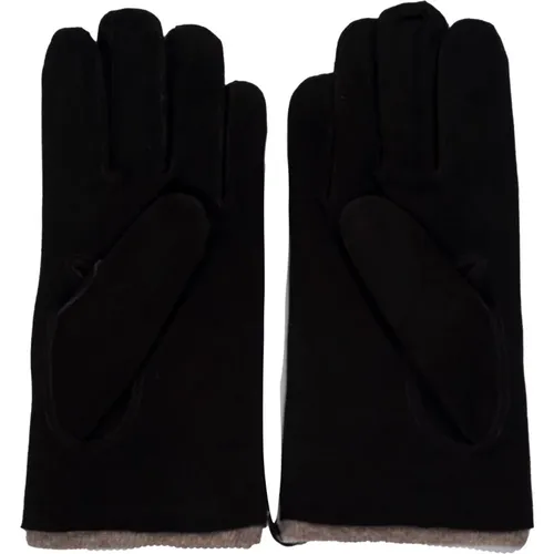 Men's Suede Leather Gloves with Wool and Cashmere Lining , male, Sizes: 10 IN, 9 IN, 9 1/2 IN - Orciani - Modalova