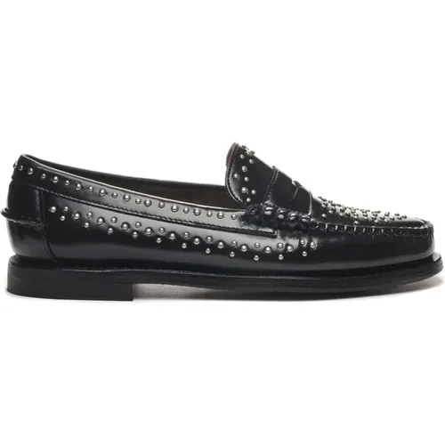 Schwarze Penny Loafer Schuhe , Damen, Größe: 38 1/2 EU - Sebago - Modalova