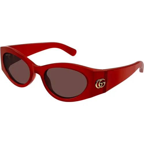 Burgundy/ Sunglasses Gg1401S , female, Sizes: 53 MM - Gucci - Modalova