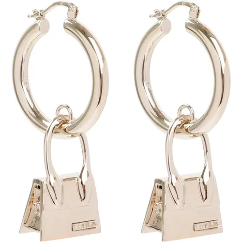 Metallic Hoop Earrings with Chiquito Pendant , female, Sizes: ONE SIZE - Jacquemus - Modalova