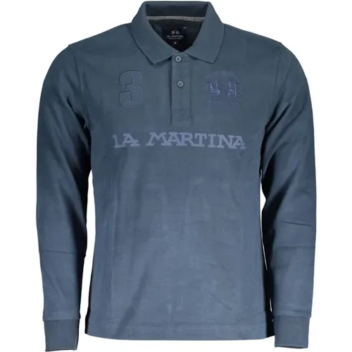 Cotton Polo Shirt with Long Sleeve , male, Sizes: XL, S, L - LA MARTINA - Modalova