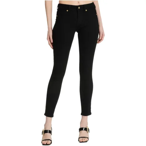Kurze Jeans mit Logo-Details , Damen, Größe: W25 - Versace Jeans Couture - Modalova
