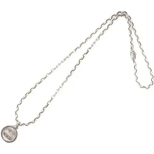 Pre-owned Silver necklaces , female, Sizes: ONE SIZE - Gucci Vintage - Modalova