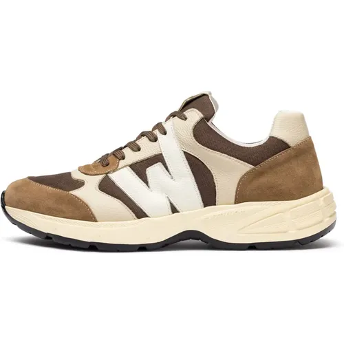 Sneakers Elian Braun - Größe: 40, Farbe: Beige , Herren, Größe: 44 EU - Wonders - Modalova