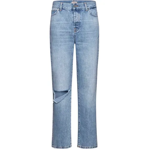 Jeans with Ripped Detailing , female, Sizes: W30, W28, W25, W29, W26, W27 - 7 For All Mankind - Modalova