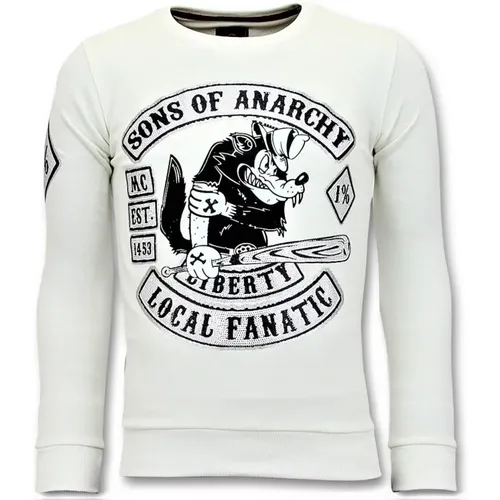 Strass Pullover Männer - Sons of Anarchy Pullover , Herren, Größe: S - Local Fanatic - Modalova